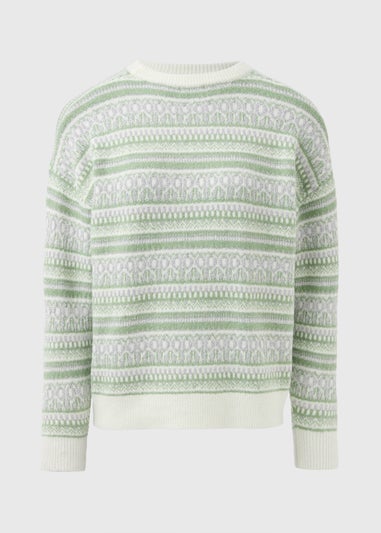 Wondrous Green Fairisle Jumper