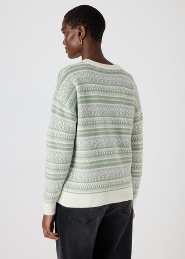 Wondrous Green Fairisle Jumper