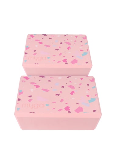 Myga Pink Yoga Block Pair