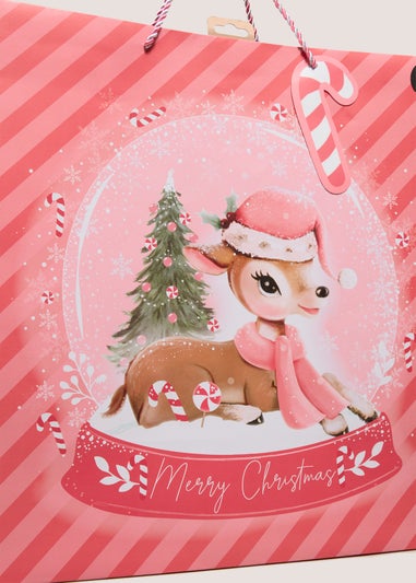 Joyful Pink Deer Gift Bag