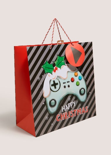 Joyful Square Gaming Christmas Gift Bag