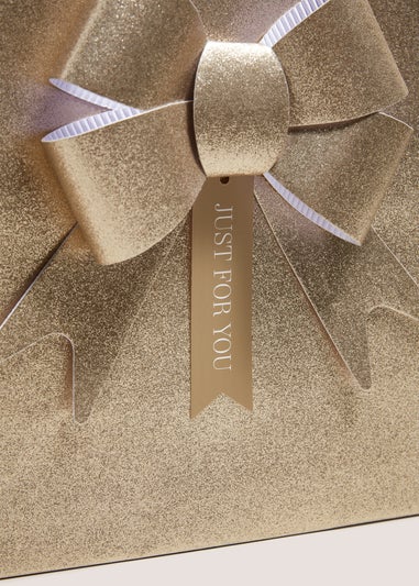 Winter Poem Gold Bow Gift Bag