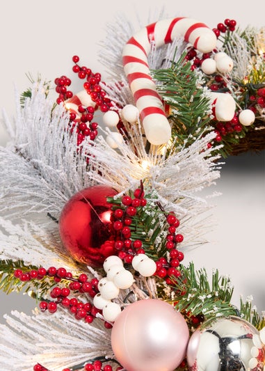 Joyful Candy Cane Christmas Wreath