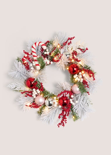 Candy Cane Christmas Wreath