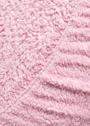 Pink Teddy Fleece Bed Sheet