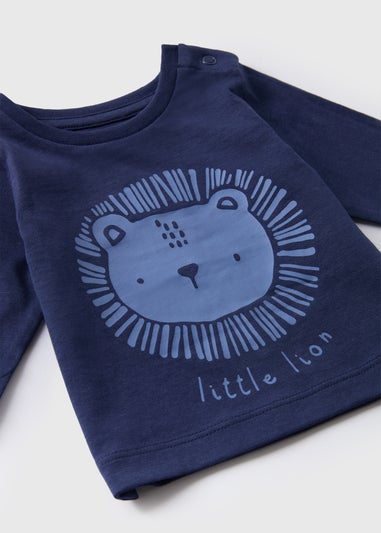 Baby Blue Lion Print T-Shirt (Newborn-23mths)