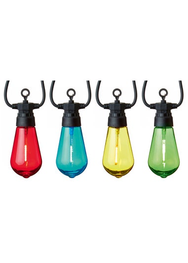 Premier Decorations 20 LED Bulb Connectable Feston Light Multi Colour