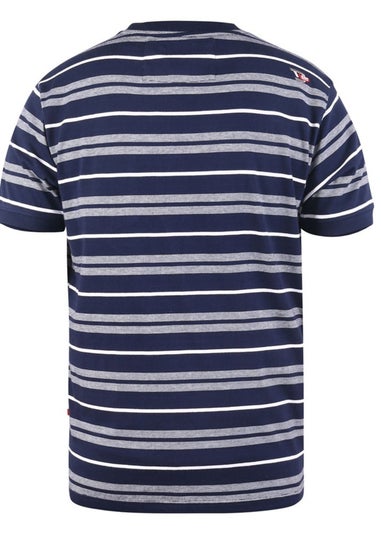 Duke Navy/White Piccadilly Yarn Dyed Stripe Jacquard Kingsize T-Shirt