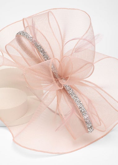 Quiz Pink Diamante Trim Headband Fascinator