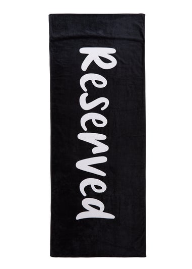 Catherine Lansfield Reserved Beach Sun Lounger Towel