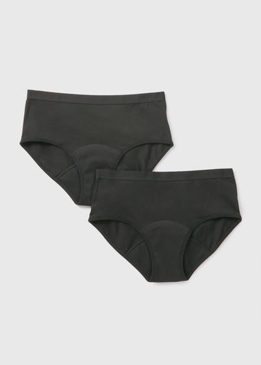 2 Pack Black Period Briefs (10_15yrs)