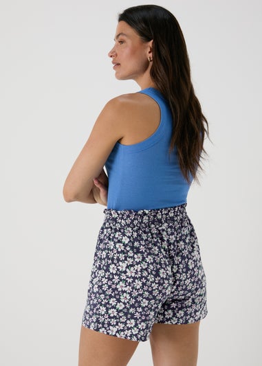 Multicolour Floral Viscose Shorts