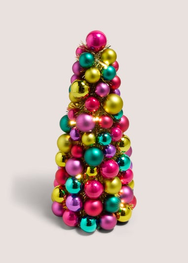 Joyful Pre Lit Multicoloured Bauble Tree