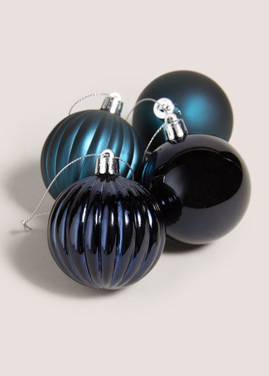 12 Pack Blue Baubles (25x19x6.5cm)