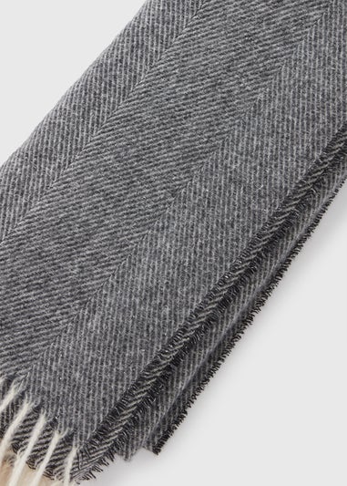 Grey Herringbone Scarf