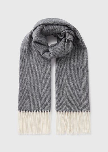 Grey Herringbone Scarf