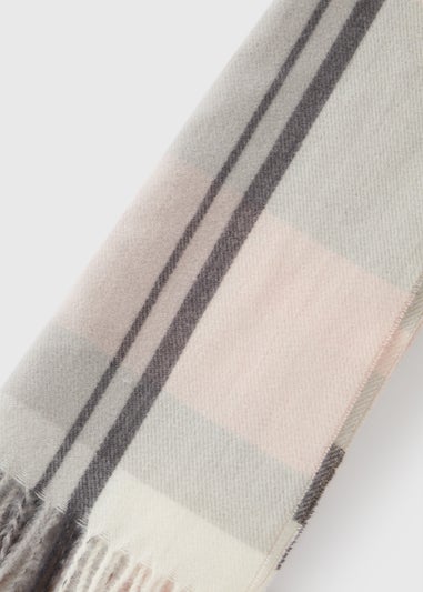 Grey Check Scarf