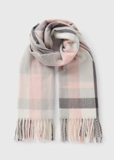 Grey Check Scarf