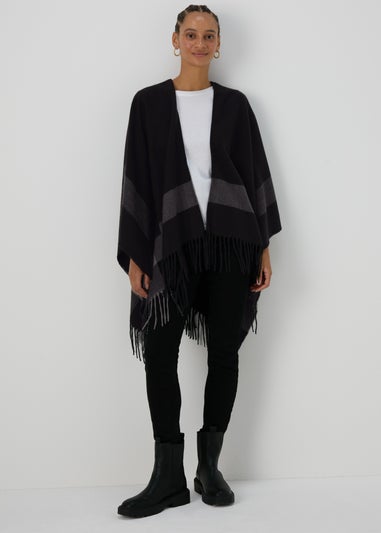 Black Check Shawl