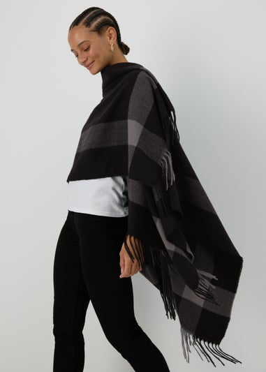 Black Check Shawl