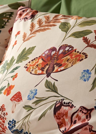 Beige Butterfly Duvet Set