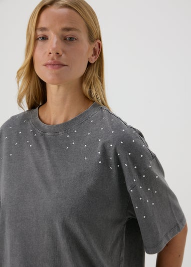 Grey Scatter Shoulder T-Shirt