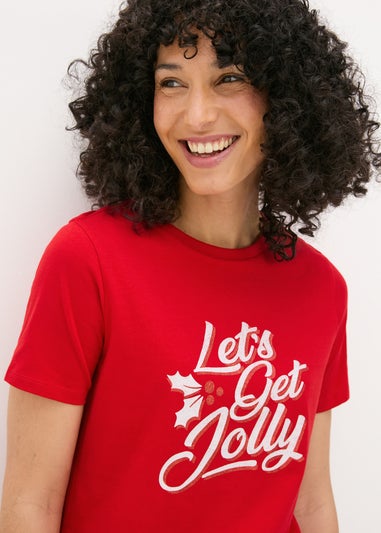 Red Let's Get Jolly T-Shirt