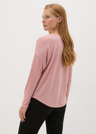 Pink Snowflake Long Sleeved Top