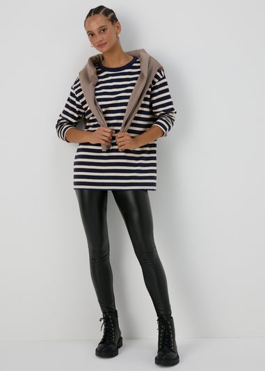 Navy Relaxed Striped T-Shirt