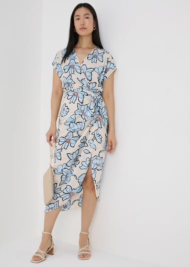 Et Vous Blue Floral Wrap Dress