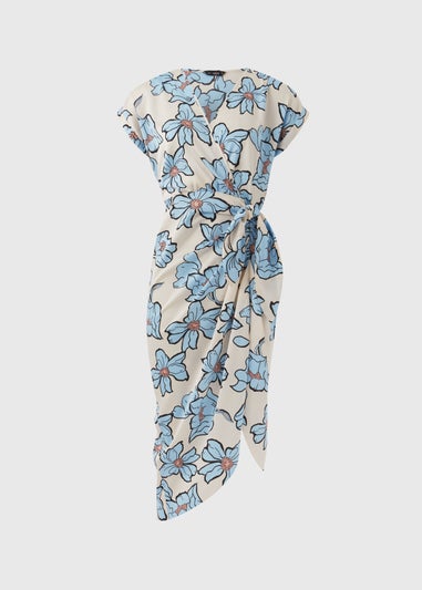 Et Vous Blue Floral Wrap Dress