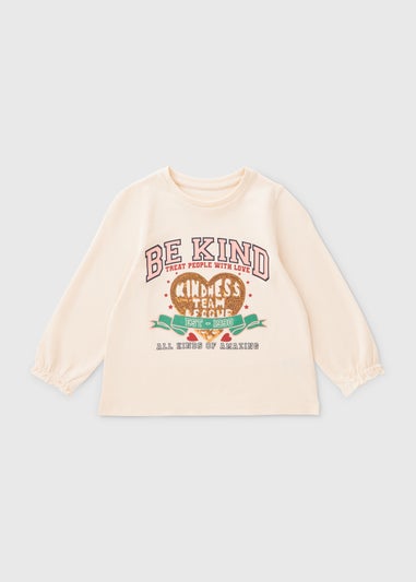 Girls Cream Be Kind T-Shirt (1-7yrs)