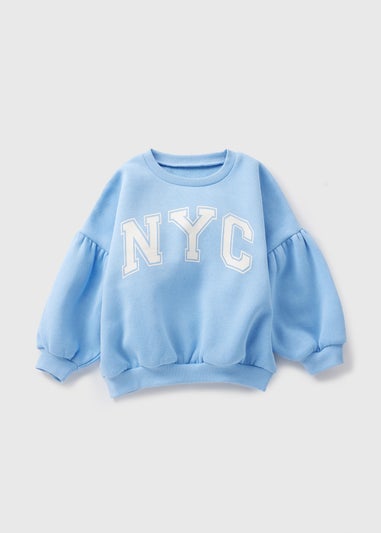 Girls Blue NYC Sweatshirt (1-7yrs)