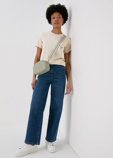 Stone Embroidered Pocket T-Shirt
