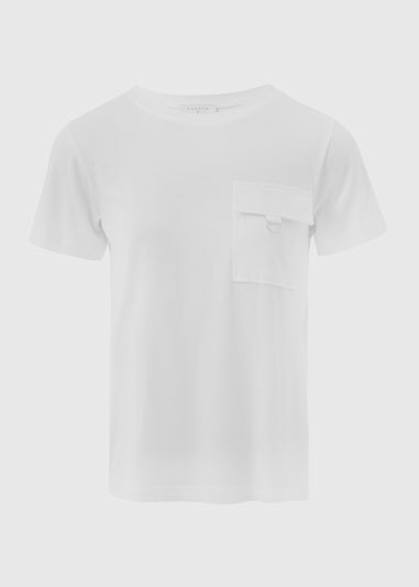 White Pocket Detail Utility T-Shirt