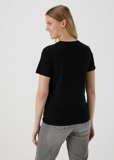 Black Pocket Detail Utility T-Shirt