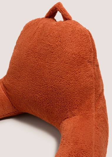 Orange Teddy Cuddle Cushion ( 70cm x 45cm x 50cm)