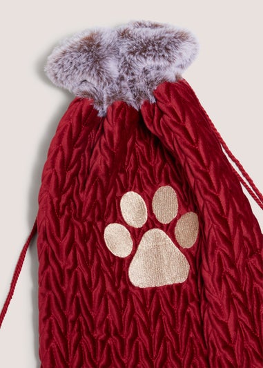 Dark Red Christmas Pet Sack