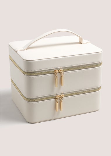 Cream Travel Beauty Case