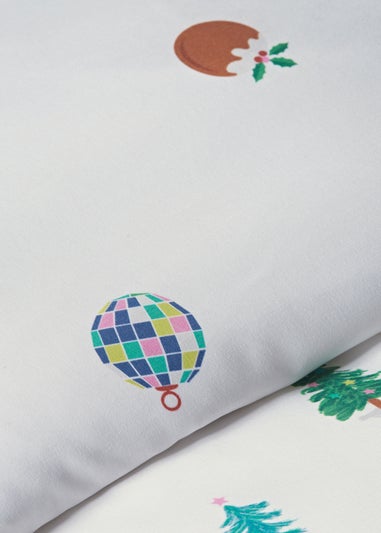 Joyful Christmas Print Duvet Set