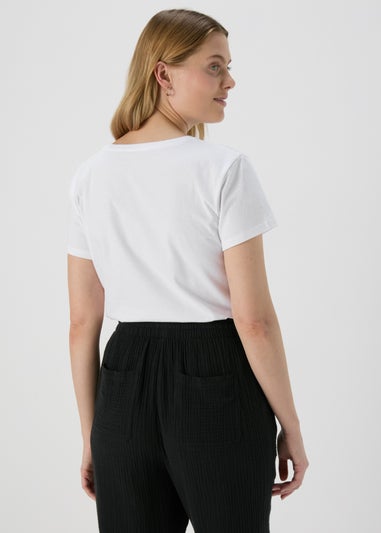 White Bow Graphic T-Shirt