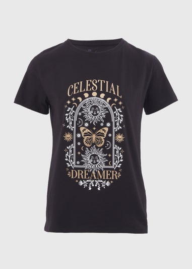 Black Celestial Graphic T-Shirt