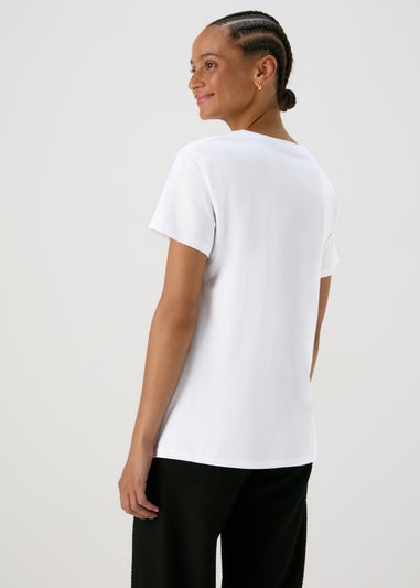 White Celestial Graphic T-Shirt