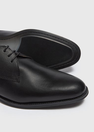 Taylor & Wright Black PU Leather Derby Shoes