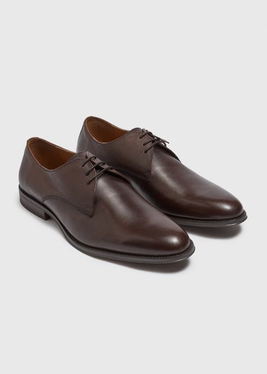 Taylor & Wright Brown PU Leather Derby Shoes