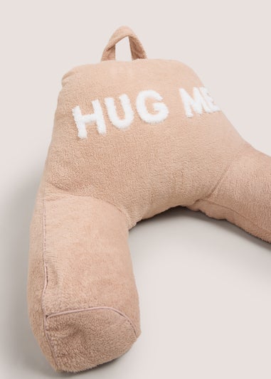 Beige Slogan Cuddle Cushion