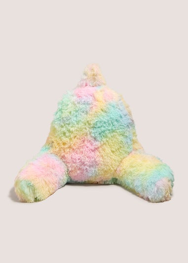 Rainbow Faux Fur Cuddle Cushion