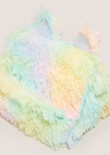 Rainbow Faux Fur iPad Stand