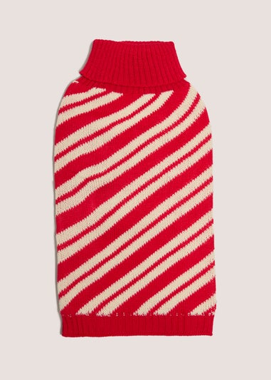 Red Candy Cane Pet Jumper Small