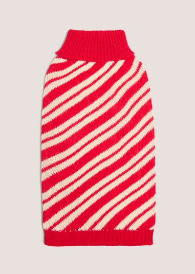 Red Candy Cane Pet Jumper Medium